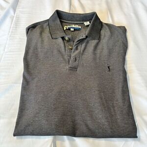 PGA‎ Tour Collection Golf Polo Shirt Moisture Wicking Short Sleeve Gray M